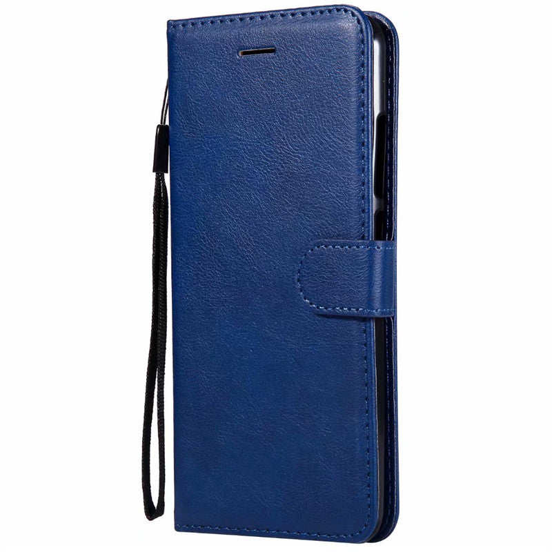 Wallet Case For Xiaomi Mi 6X 2018 Flip Cover Pure Color PU Leather Mobile Phone Bags With Card slot