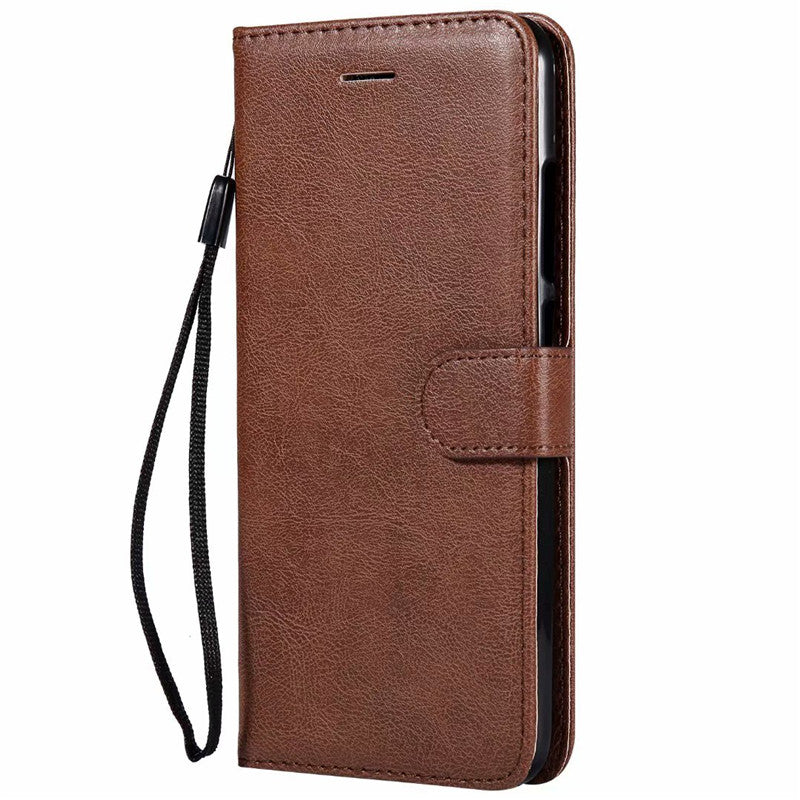Wallet Case For Xiaomi Mi 6X 2018 Flip Cover Pure Color PU Leather Mobile Phone Bags With Card slot