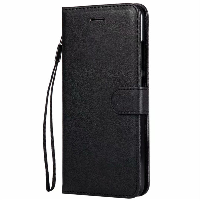 Wallet Case For Xiaomi Mi 6X 2018 Flip Cover Pure Color PU Leather Mobile Phone Bags With Card slot