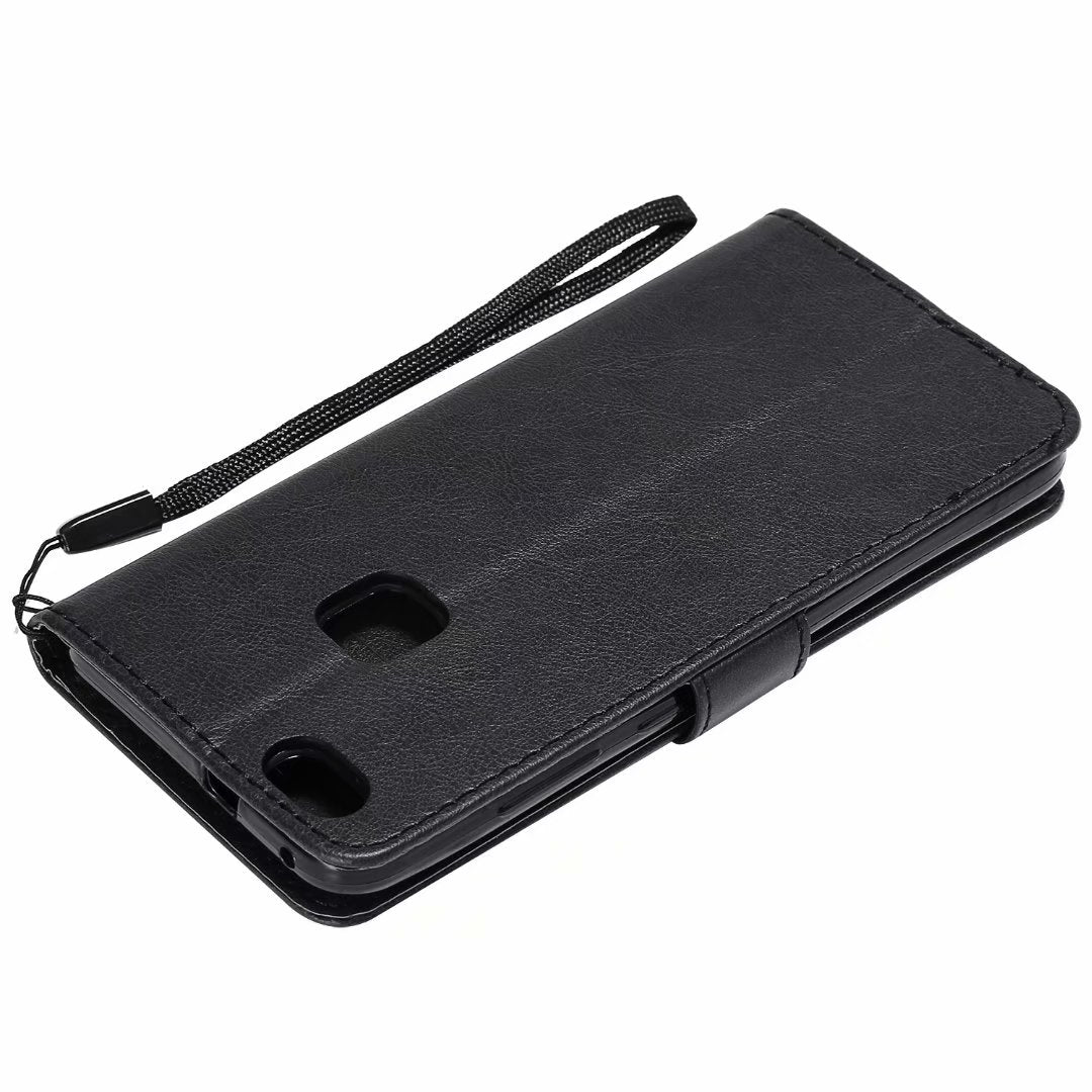 Wallet Case For Huawei P10 Flip Cover Pure Color PU Leather Mobile Phone Bags With Card slot For Huawei P10 Lite