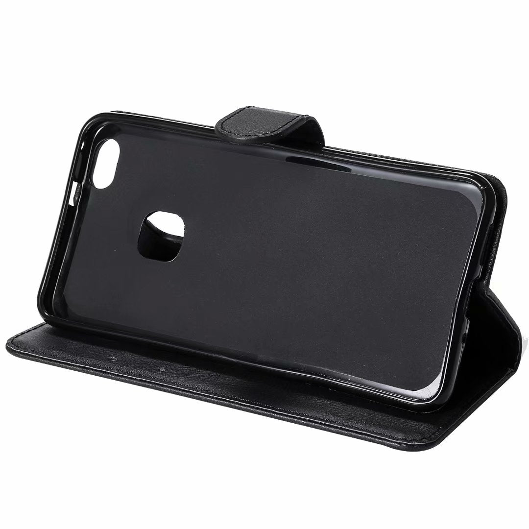 Wallet Case For Huawei P10 Flip Cover Pure Color PU Leather Mobile Phone Bags With Card slot For Huawei P10 Lite