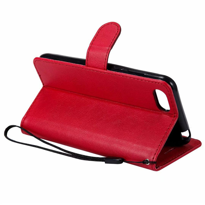 Wallet Case For Huawei Y5 2018 Flip Cover Pure Color PU Leather Mobile Phone Bag With Card slot For Huawei Honor 7A Mini