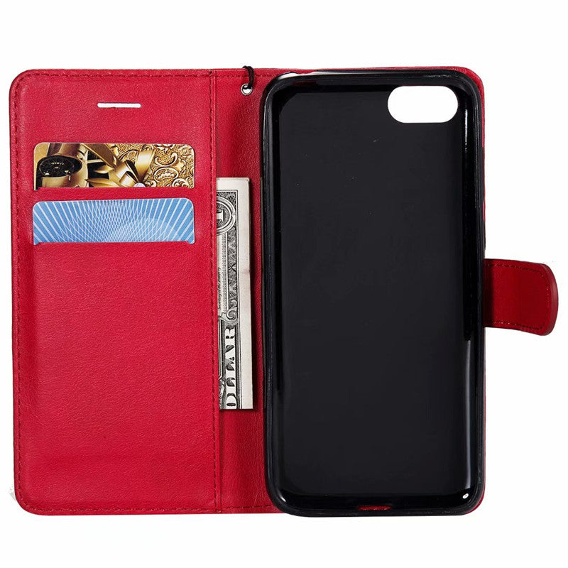 Wallet Case For Huawei Y5 2018 Flip Cover Pure Color PU Leather Mobile Phone Bag With Card slot For Huawei Honor 7A Mini