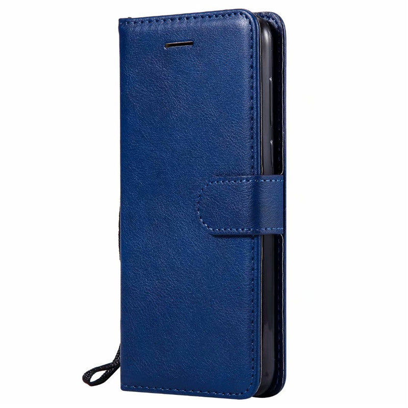 Wallet Case For Huawei Y5 2018 Flip Cover Pure Color PU Leather Mobile Phone Bag With Card slot For Huawei Honor 7A Mini
