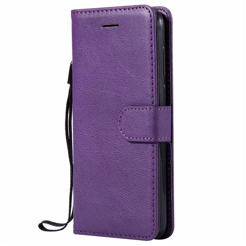 Wallet Case For Huawei Y5 2018 Flip Cover Pure Color PU Leather Mobile Phone Bag With Card slot For Huawei Honor 7A Mini