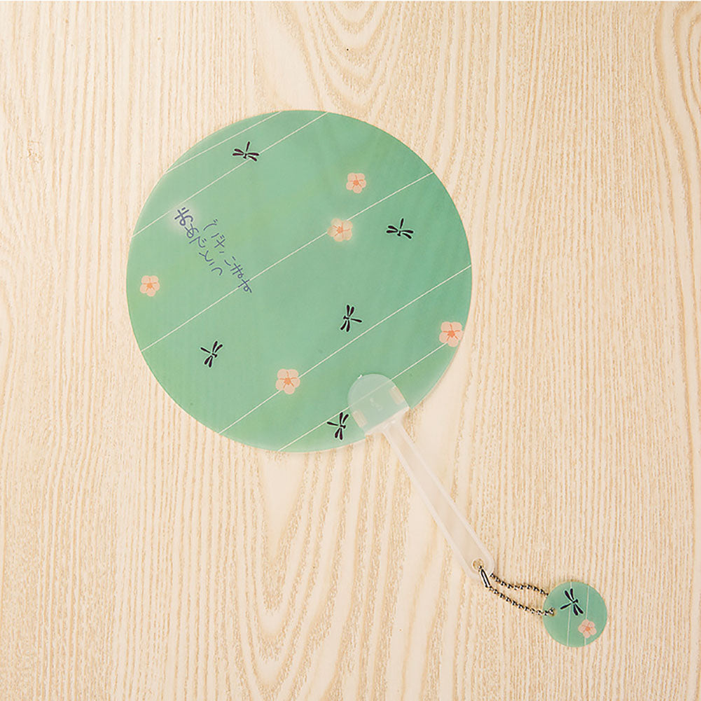 Cute Cartoon Animal Print Student Girls Mini Round Portable Summer Handheld Fan
