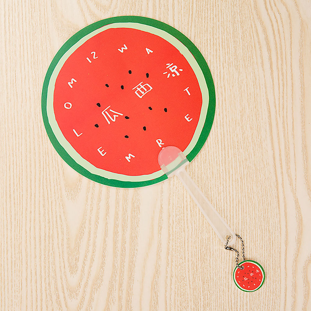 Cute Cartoon Animal Print Student Girls Mini Round Portable Summer Handheld Fan