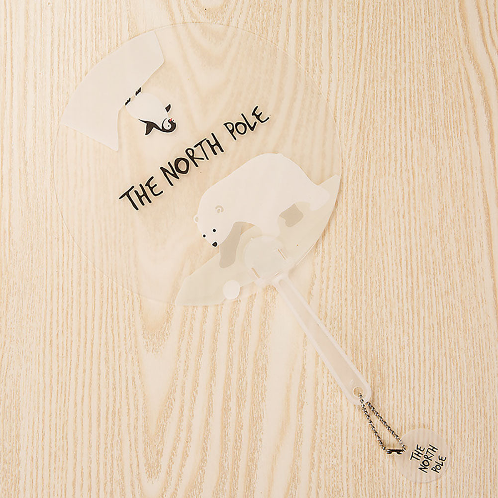 Cute Cartoon Animal Print Student Girls Mini Round Portable Summer Handheld Fan