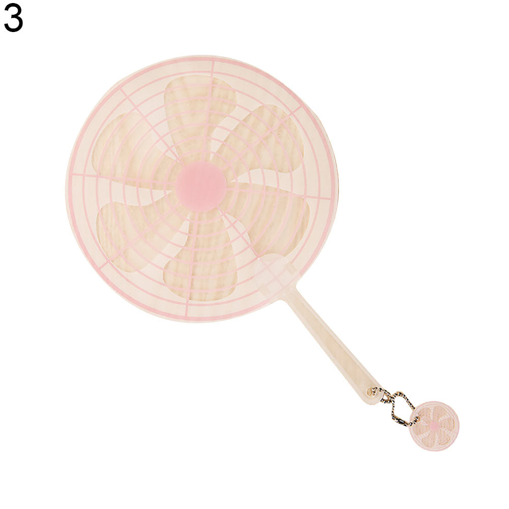 Cute Cartoon Animal Print Student Girls Mini Round Portable Summer Handheld Fan