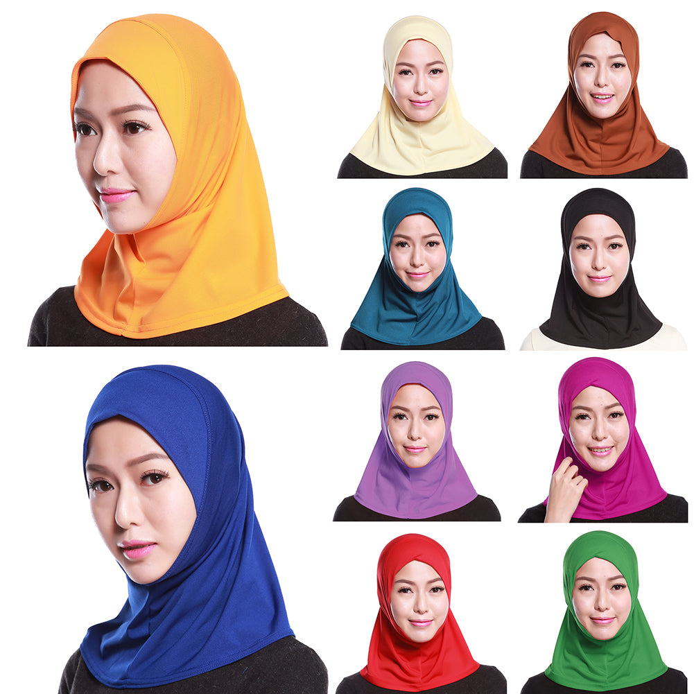 Islamic Muslim Women's Hijab Scarf Solid Color Arab Neck Cover Wrap Headwear