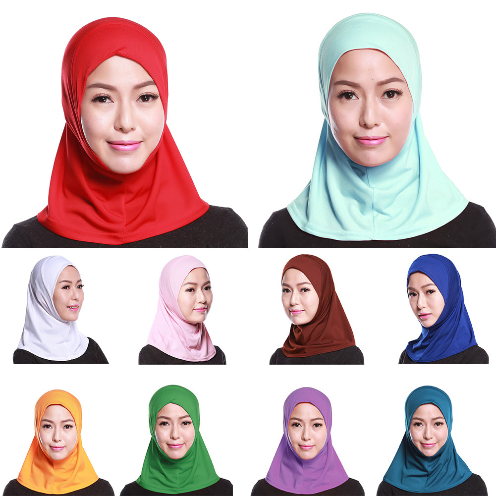 Islamic Muslim Women's Hijab Scarf Solid Color Arab Neck Cover Wrap Headwear