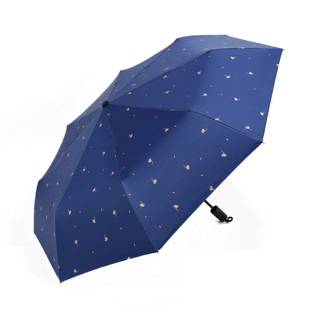 Fashion Leaves Pattern Folding Anti-UV Rain Sun Waterproof Parasol Umbrella