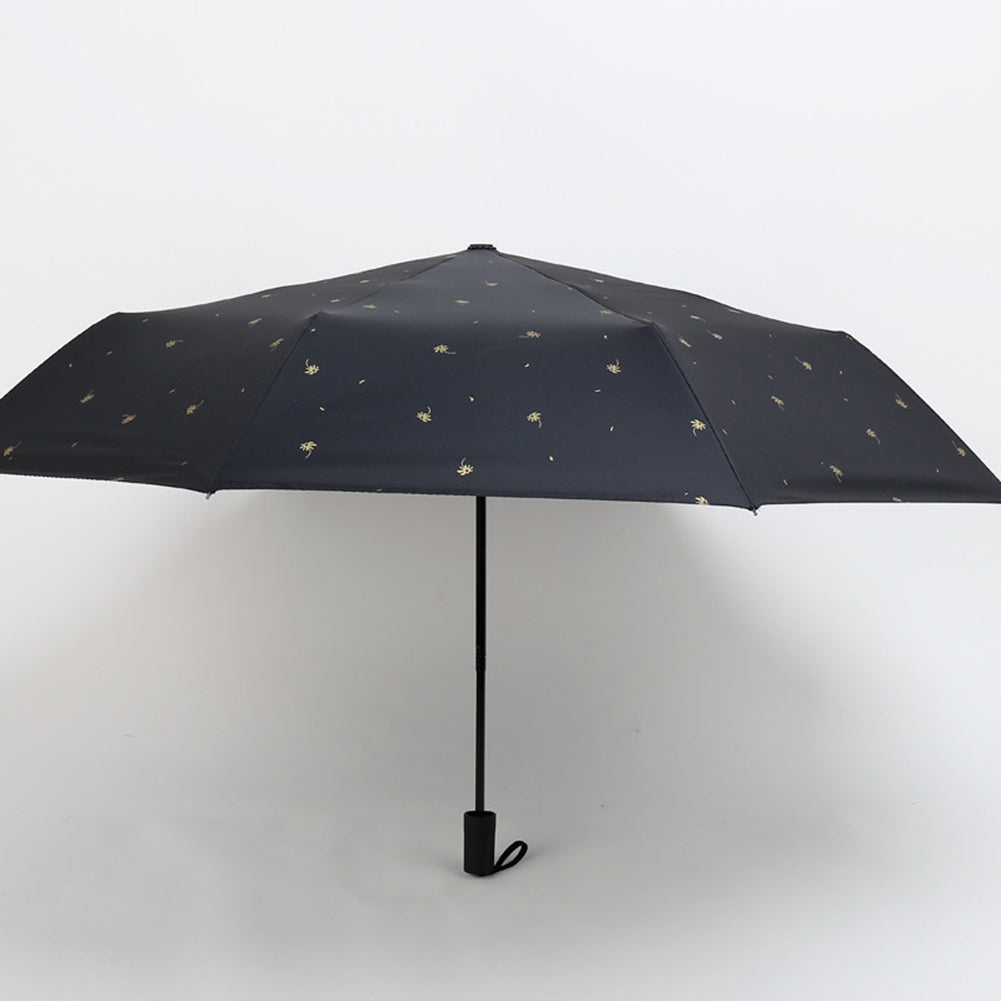 Fashion Leaves Pattern Folding Anti-UV Rain Sun Waterproof Parasol Umbrella