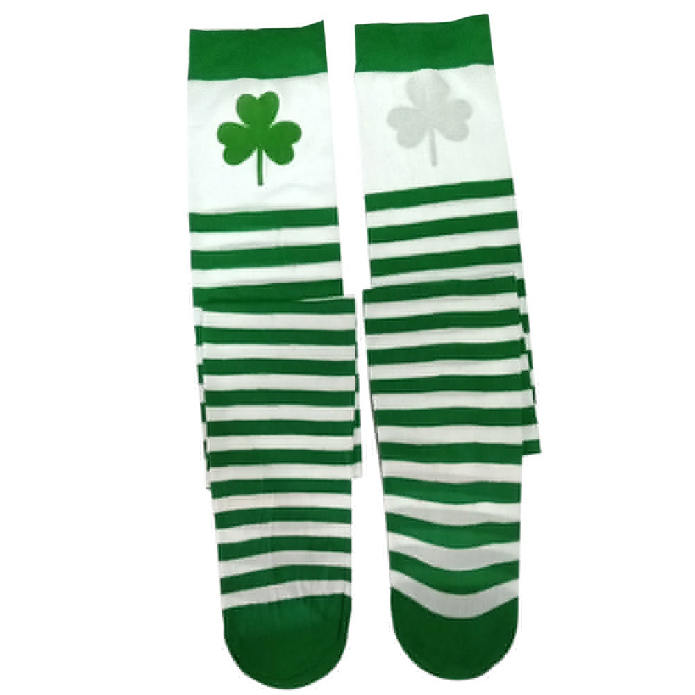 3Pcs ST Patrick Day Clover Stockings Sleevelets Letter Print Sash Accessories