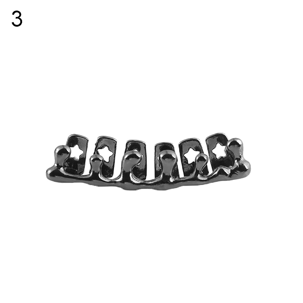 Fashion Unisex Star Braces Hip Hop Dental Clip Metal Top Hollow Dental Grills