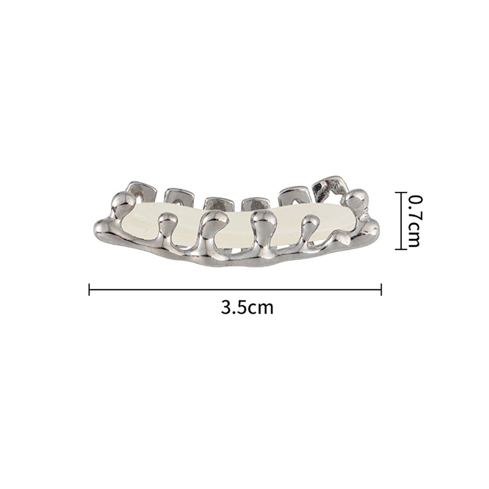 Fashion Unisex Star Braces Hip Hop Dental Clip Metal Top Hollow Dental Grills
