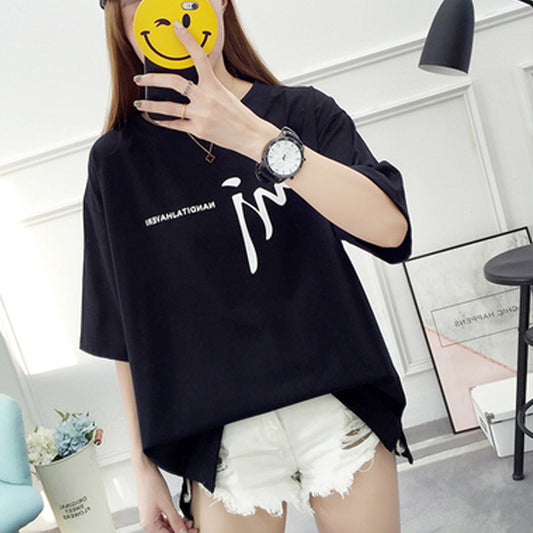 Spring and Summer New Alphabet Printed Shirts