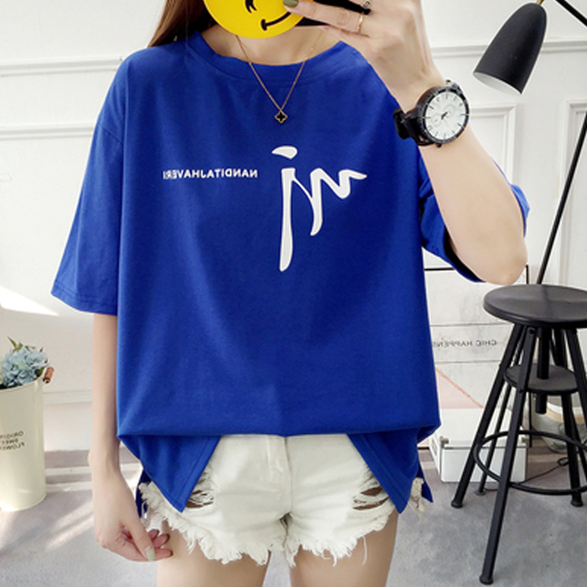 Spring and Summer New Alphabet Printed Shirts