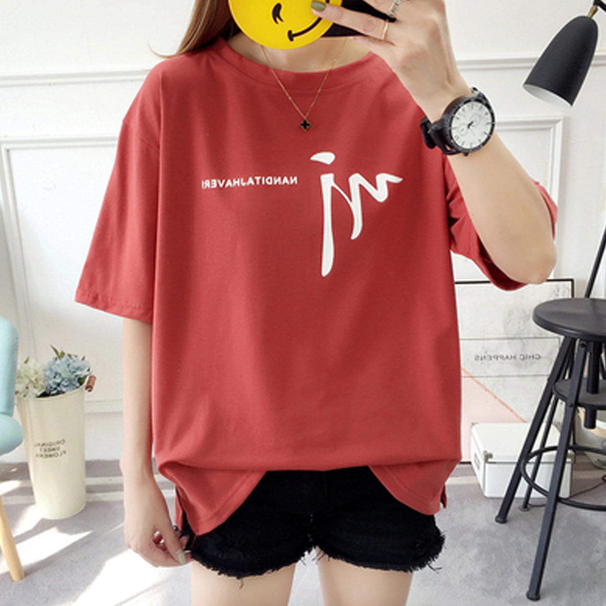 Spring and Summer New Alphabet Printed Shirts