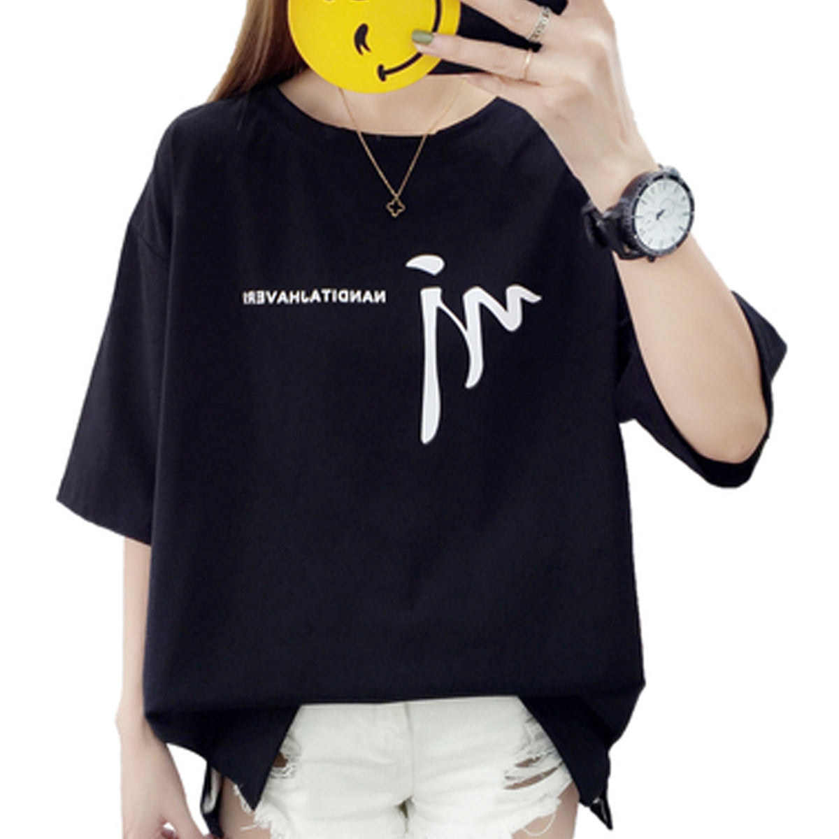 Spring and Summer New Alphabet Printed Shirts