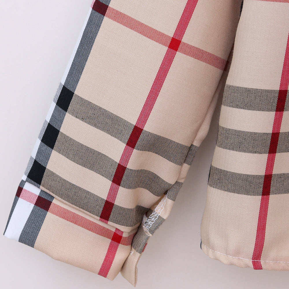 Cotton plaid shirt large size bottoming shirt