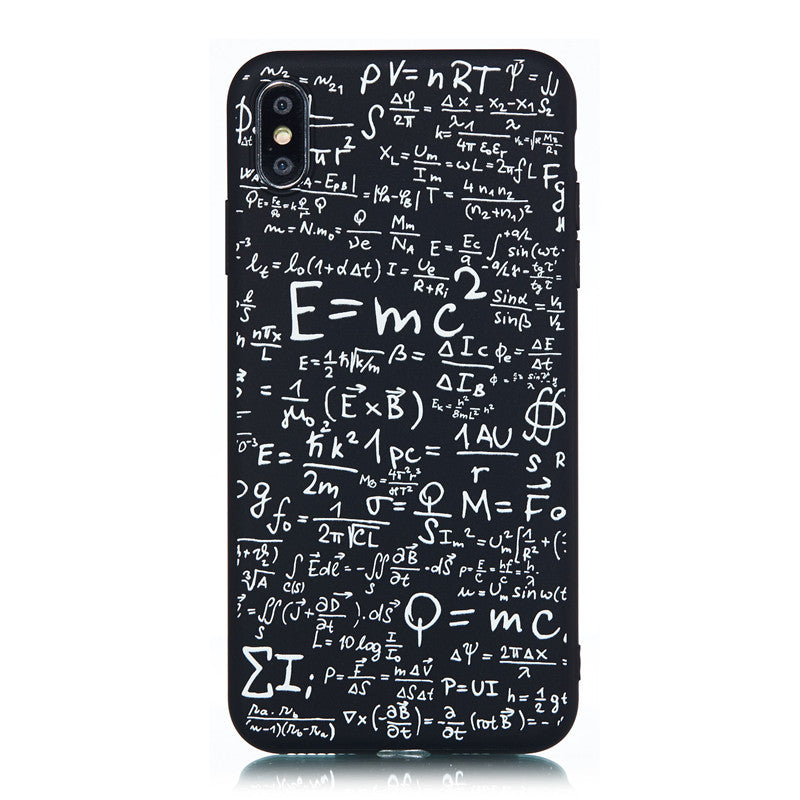 For iPhone XS Case Back Cover Soft TPU Matte Painting Owl Feather formula Color dog Boxing Cat Easy bear