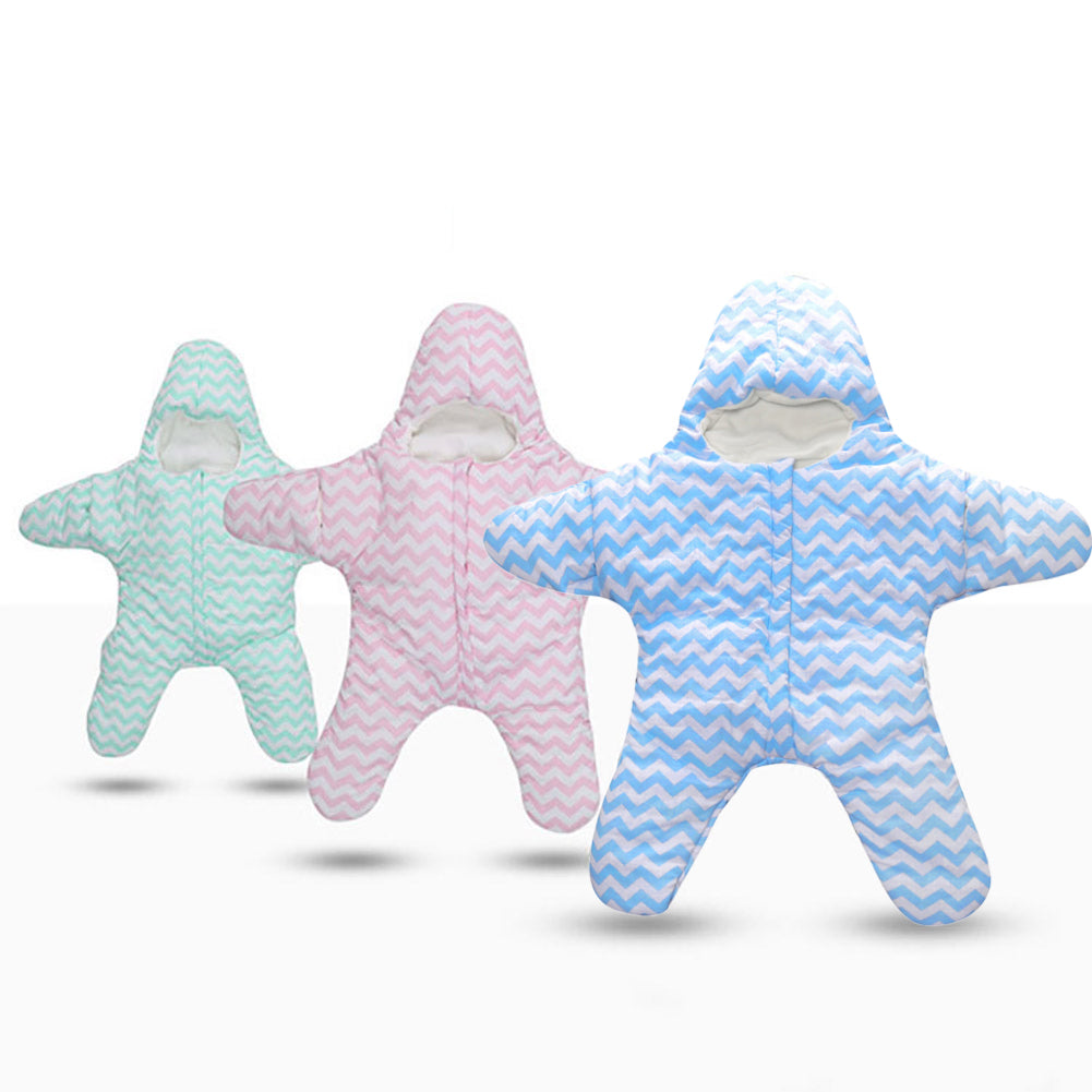 Baby Sleeping Bag Starfish Winter Newborn Infant Pram Bed Swaddle Blanket Wrap