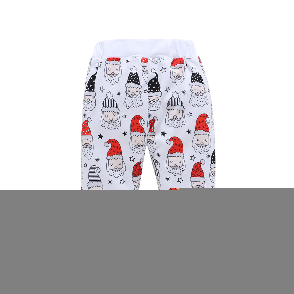 Christmas Santa Infant Baby Long Sleeve Romper Pants Hat Headband Outfit Set