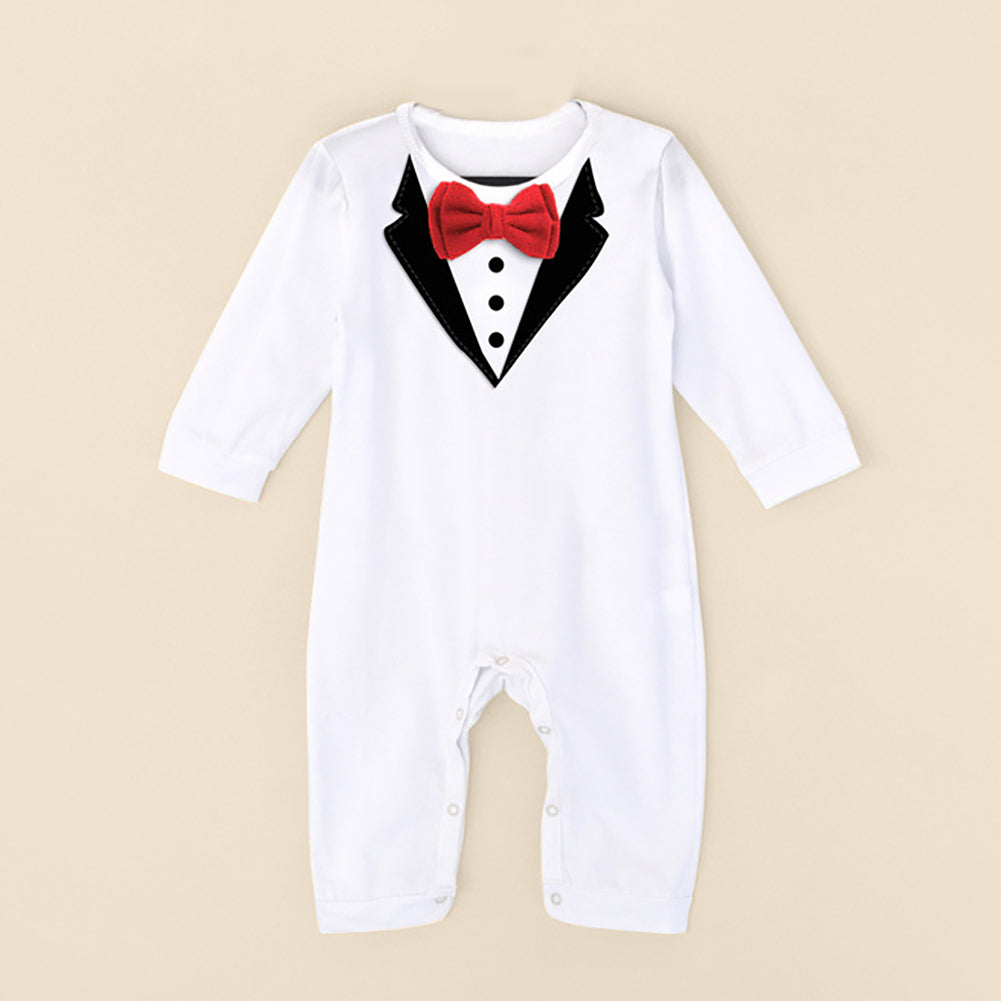 Winter Autumn Suit Bowtie Infants Baby Boy One-Piece Romper Toddler Jumpsuits
