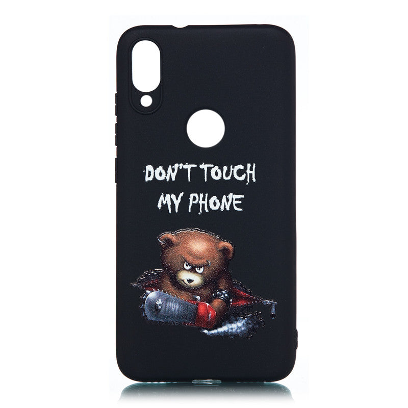 For Xiaomi Mi Play Case Back Cover Soft TPU Matte Painting Owl Feather formula Color dog Boxing Cat Easy bear