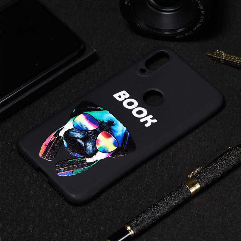 For Xiaomi Mi Play Case Back Cover Soft TPU Matte Painting Owl Feather formula Color dog Boxing Cat Easy bear