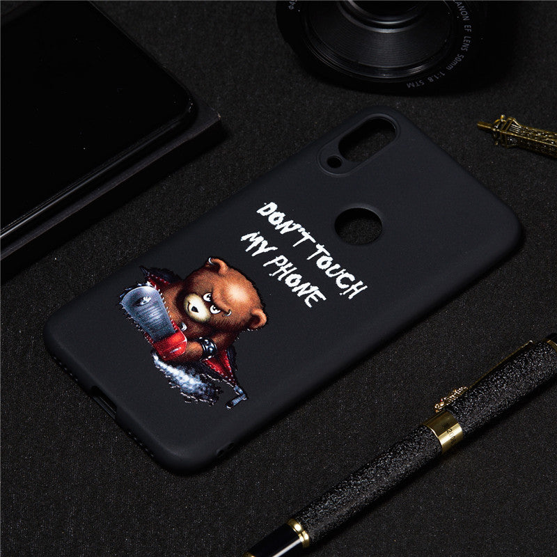 For Xiaomi Mi Play Case Back Cover Soft TPU Matte Painting Owl Feather formula Color dog Boxing Cat Easy bear