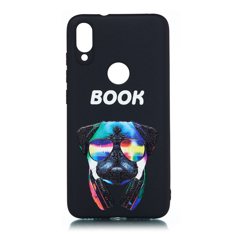 For Xiaomi Mi Play Case Back Cover Soft TPU Matte Painting Owl Feather formula Color dog Boxing Cat Easy bear