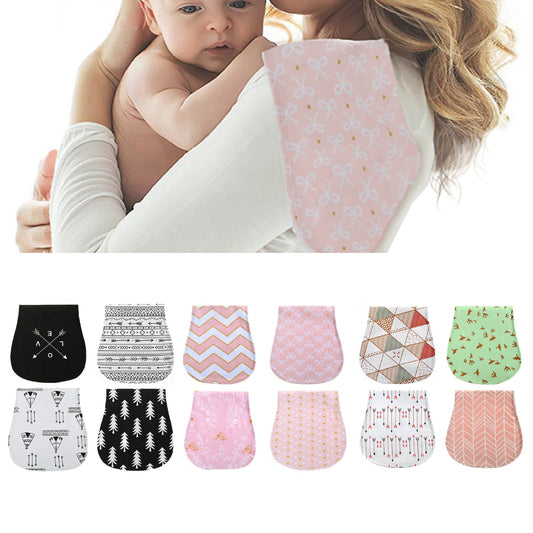 4Pcs/Set Triple Layer Toddler Baby Feeding Towel Soft Cotton Burp Cloth Bib