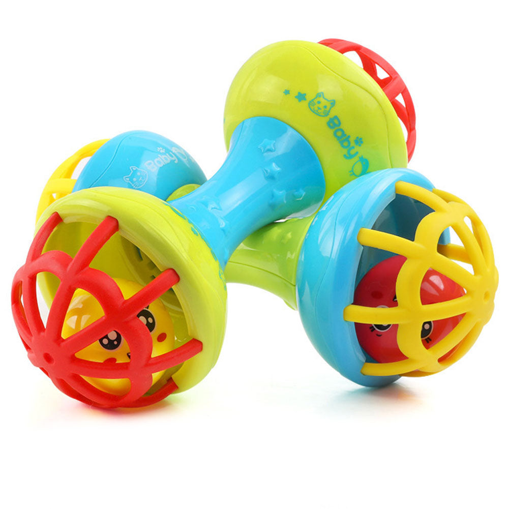 Multicolor Baby Teether Rattle Toy Grasping Gums Hand Bell Educational Gift