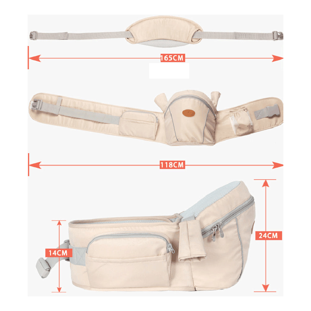 Infant Newborn Baby Hold Carrier Anti-slip Waist Belt Stool Chair Storage Pouch