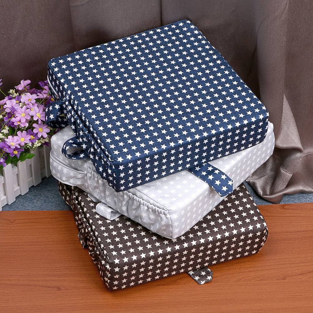 Star Pattern Baby Dining Chair Cushion Removable Kids Highchair Heightening Pad