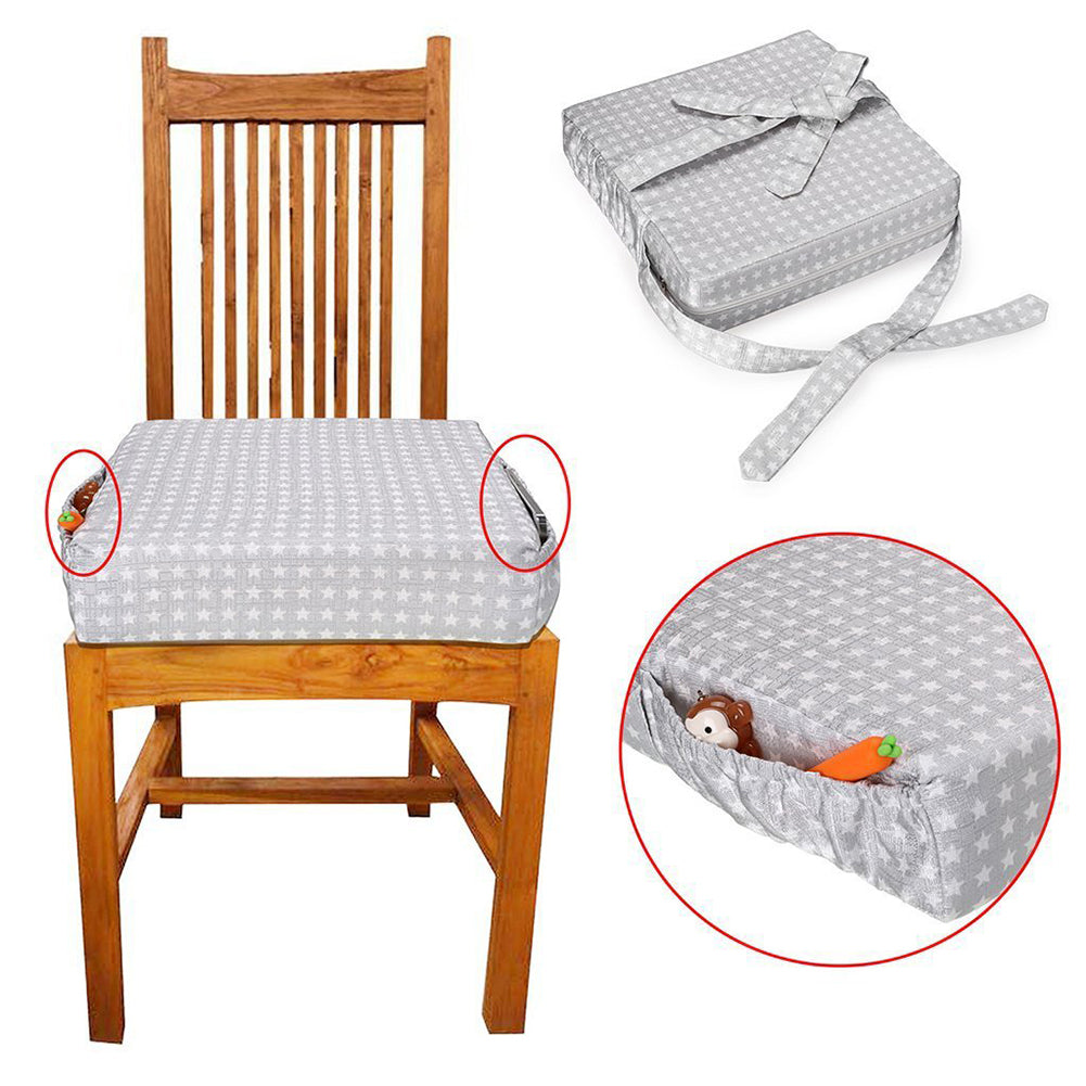 Star Pattern Baby Dining Chair Cushion Removable Kids Highchair Heightening Pad