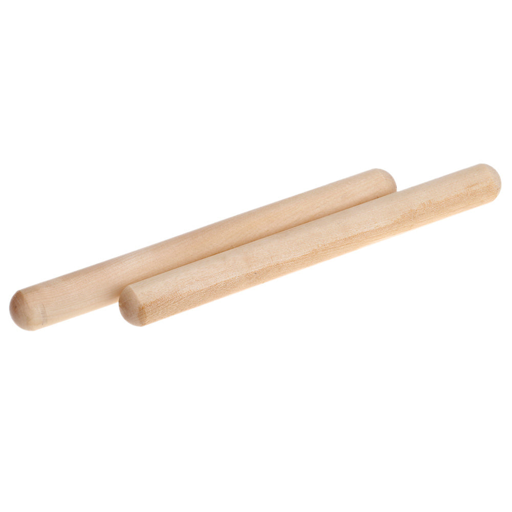 1 Pair Wood Round Head Rhythm Sticks for Percussion Instrument Kids Musical Toy