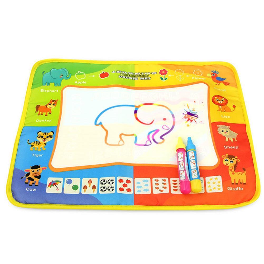 Cartoon Animal Doodle Pens Water Drawing Magic Mat Canvas Education Kids Toy