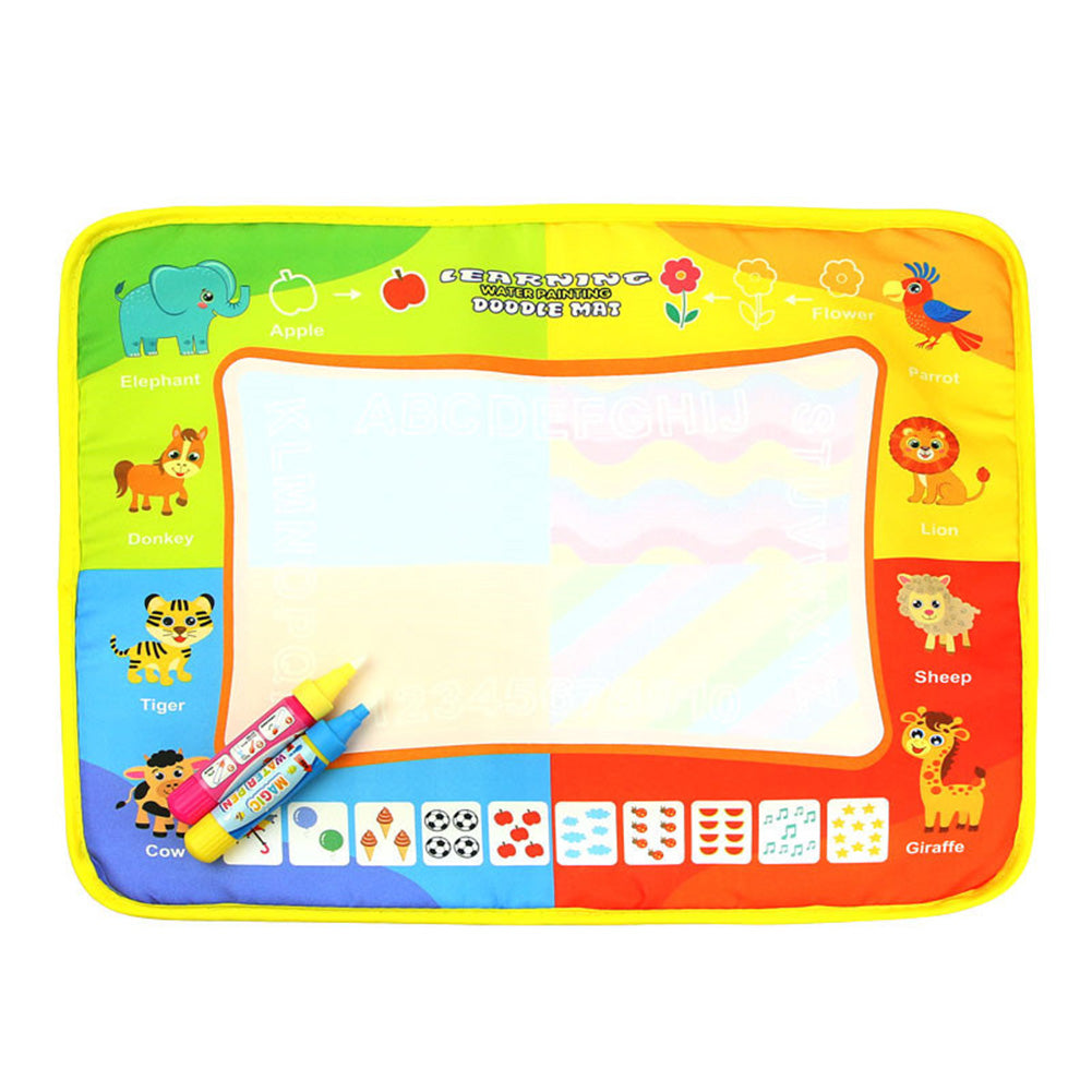 Cartoon Animal Doodle Pens Water Drawing Magic Mat Canvas Education Kids Toy