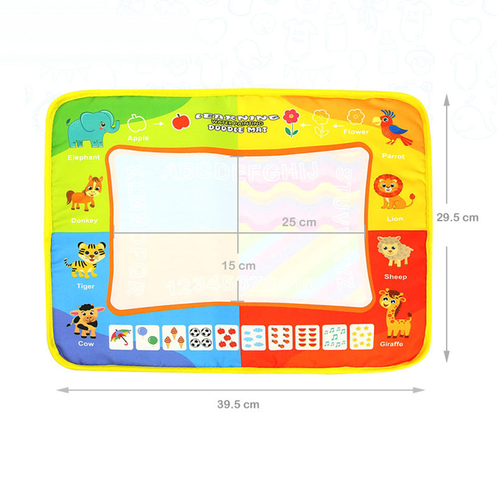 Cartoon Animal Doodle Pens Water Drawing Magic Mat Canvas Education Kids Toy