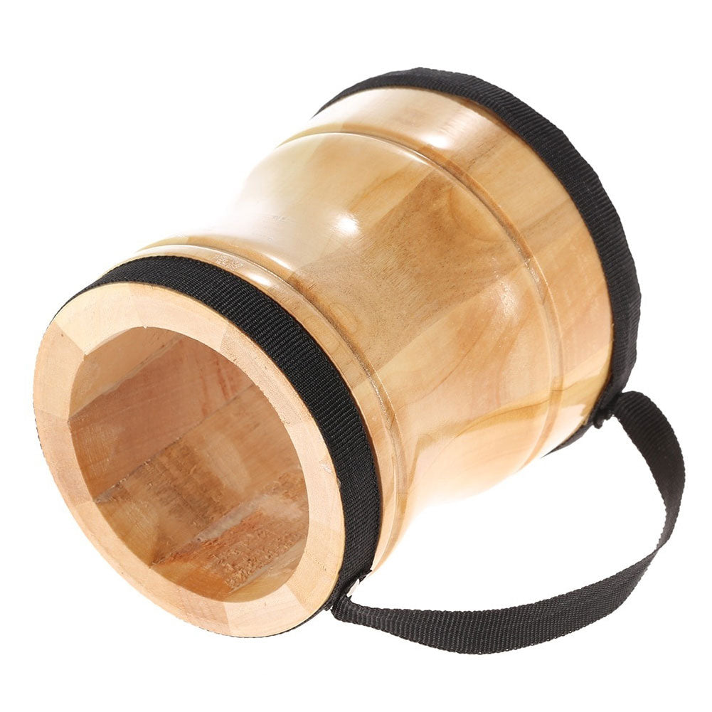 Baby Kids Wood Hand Drum Musical Toy Percussion Instrument with Stick Strap