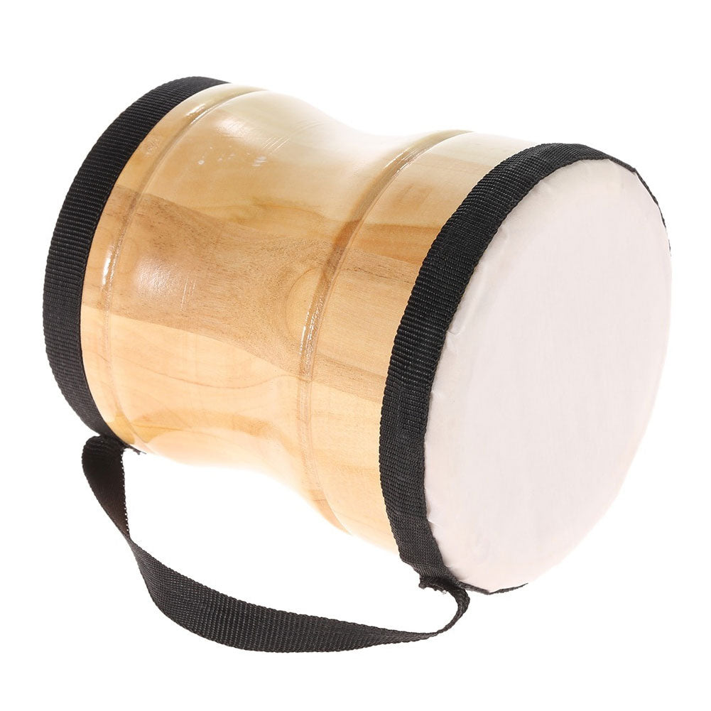 Baby Kids Wood Hand Drum Musical Toy Percussion Instrument with Stick Strap