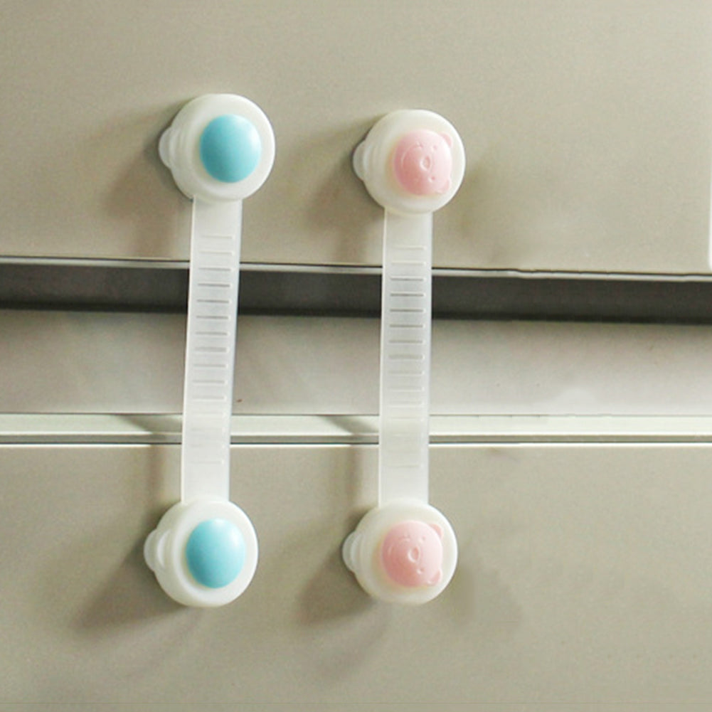 10Pcs Fridge Cabinet Drawer Door Double Head Lock Kids Safety Protection Tool