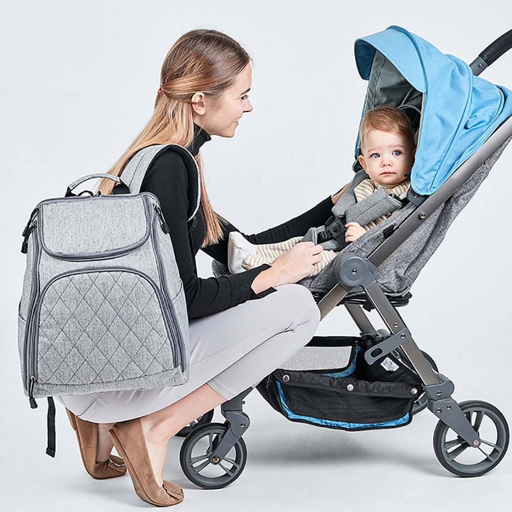 Outdoor Mother Baby Diaper Changing Large Capacity Mummy Backpack Stroller Bag