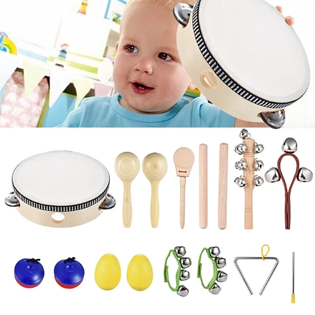 10Pcs/Set Kids Musical Instrument Set Percussion Rhythm Toy Music Enlightenment