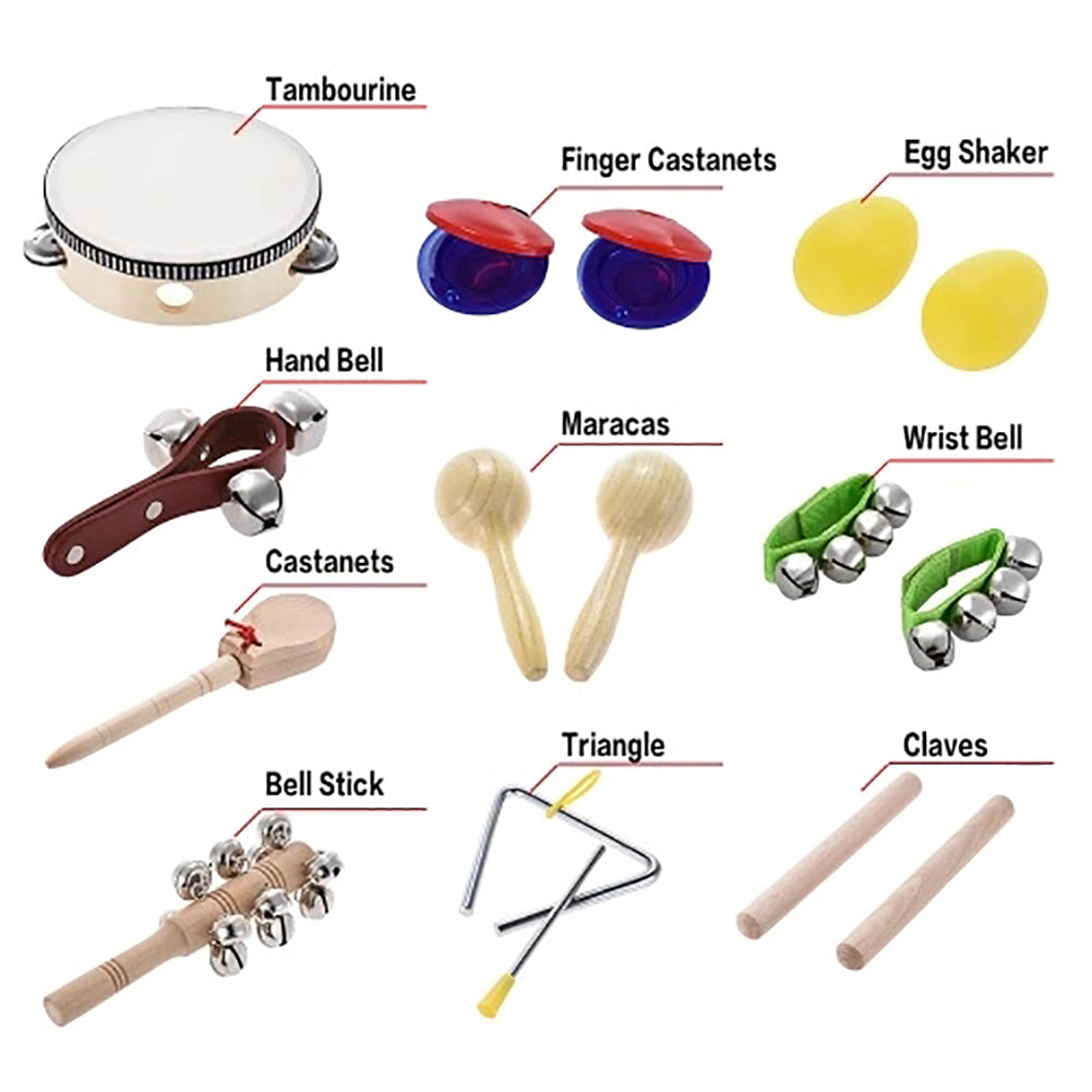 10Pcs/Set Kids Musical Instrument Set Percussion Rhythm Toy Music Enlightenment