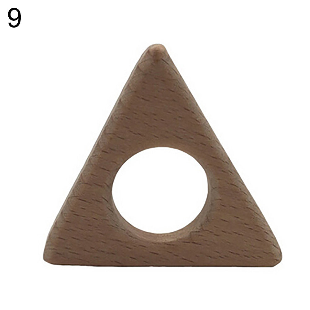 Baby Infant Wooden Cartoon Frog Elephant Rabbit Sun Teether Toddler Chewing Toy