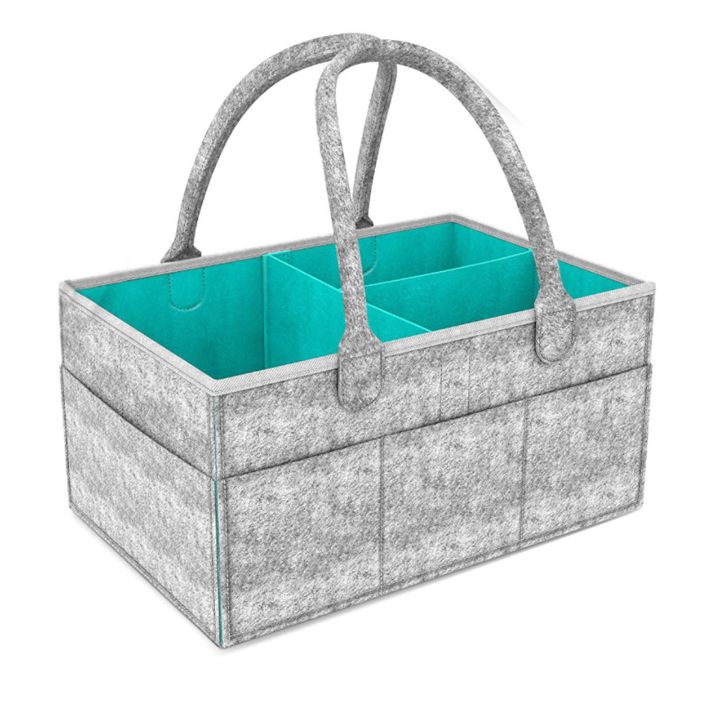 Portable Felt Baby Diaper Wipes Pacifier Toys Storage Bag Basket Organizer